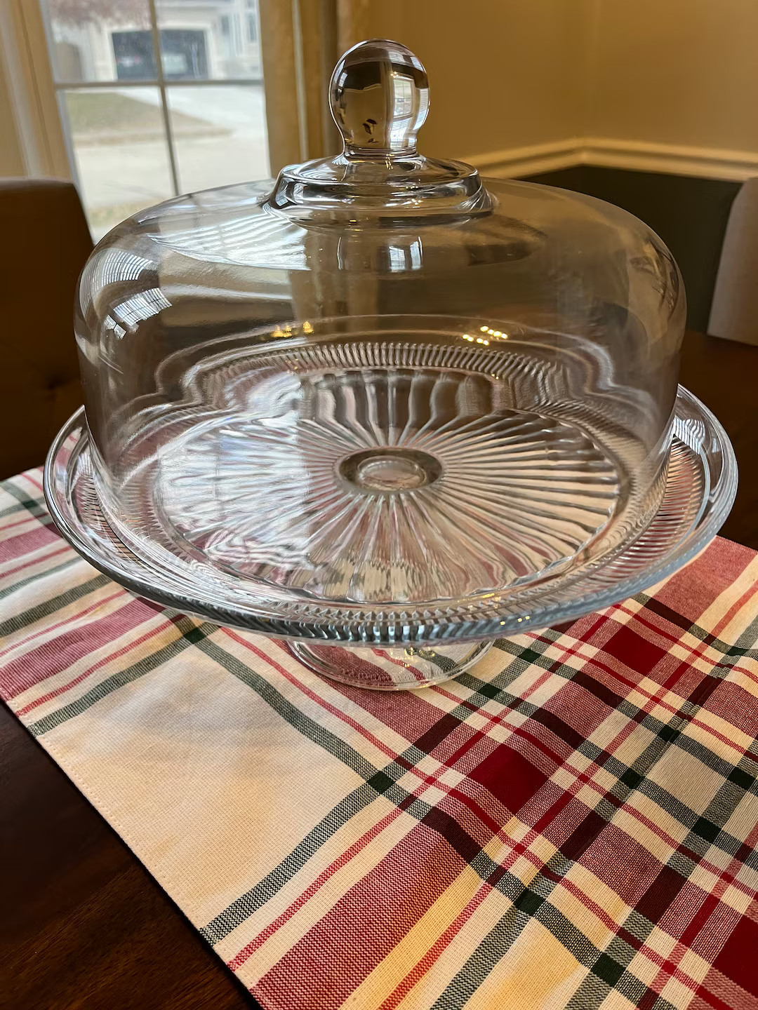 Vintage Anchor Hocking Canton Glass Cake Stand With Dome - Etsy | Etsy (US)