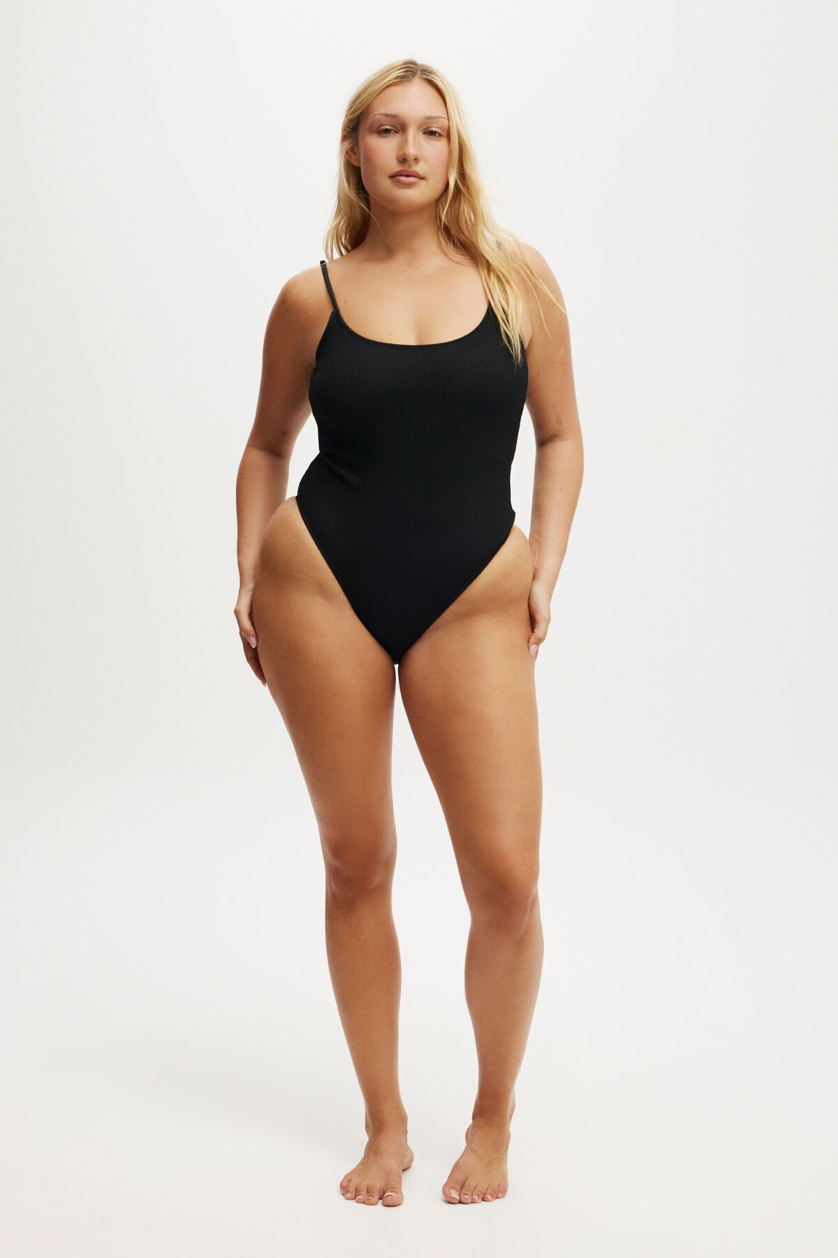 Thin Strap Low Scoop One Piece Cheeky | Cotton On (US)