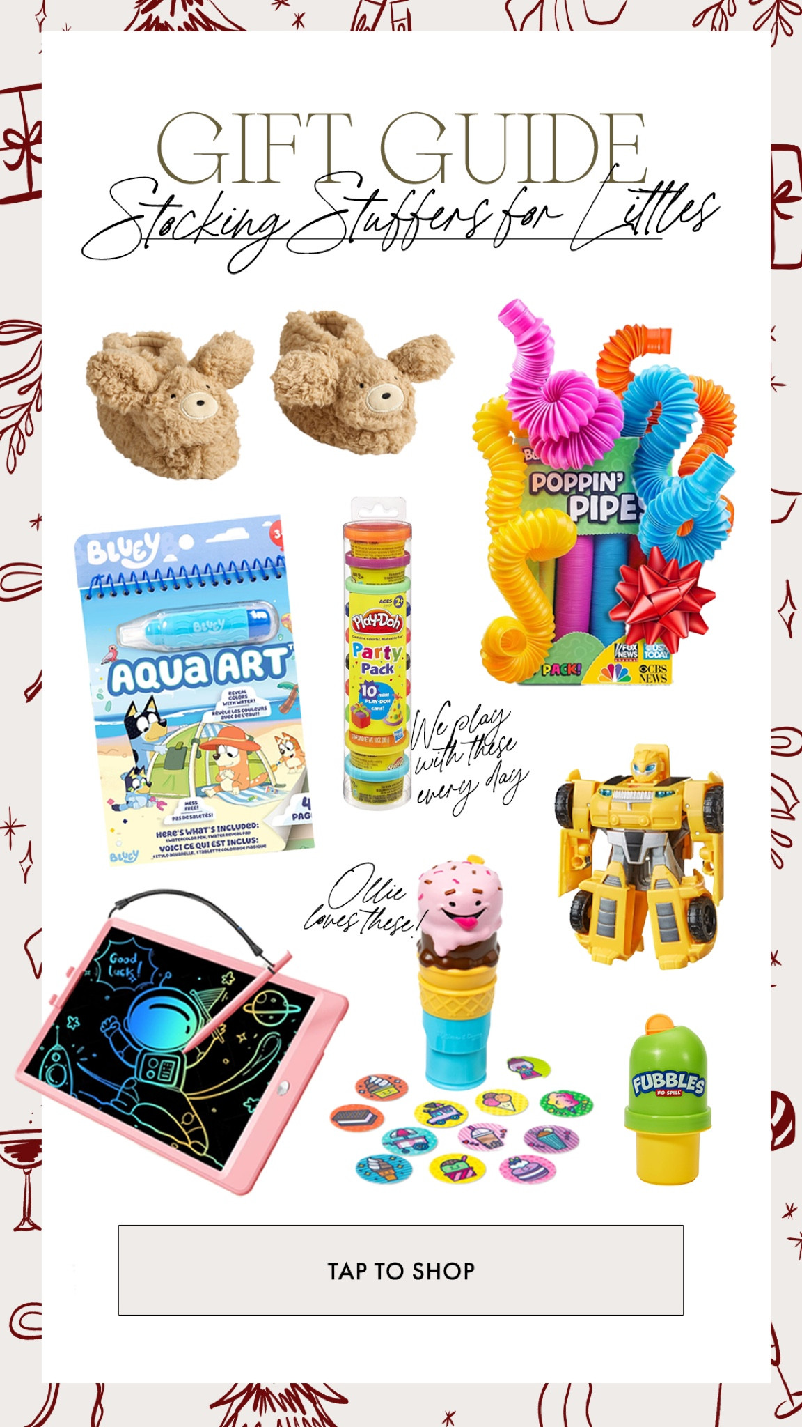 Stocking stuffer ideas for littles! So many cute things on Amazon. Ollie has these bendable pipes and LOVES playing with them even at almost 4!!! 

Toddler favorites, toddler finds, stocking stuffers, gift guide for little, gift guide for toddlers 

#LTKHoliday #LTKGiftGuide #LTKKids