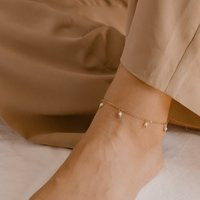 Pearl Anklet Gold | Ankle Bracelet Silver Rose Pearls Waterproof Stainless Steel Bracelets For Women | Etsy (US)