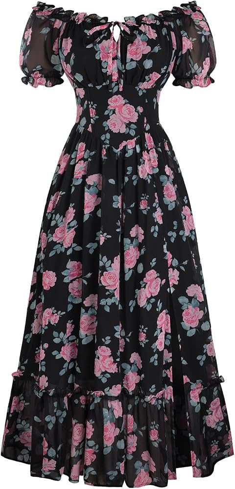 Scarlet Darkness Florales Korsettkleid f\u00fcr Damen, Sommer, Cottagecore | Amazon (DE)