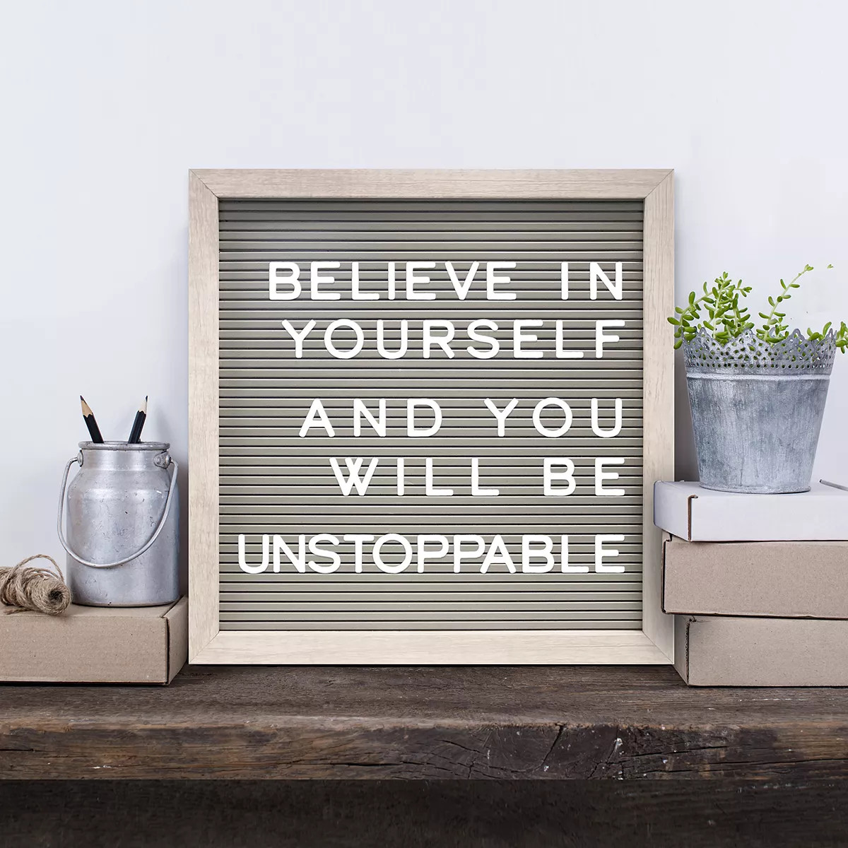 New View 12" x 12" Gray Letter Board Wall Decor 190-piece Set | Kohl's