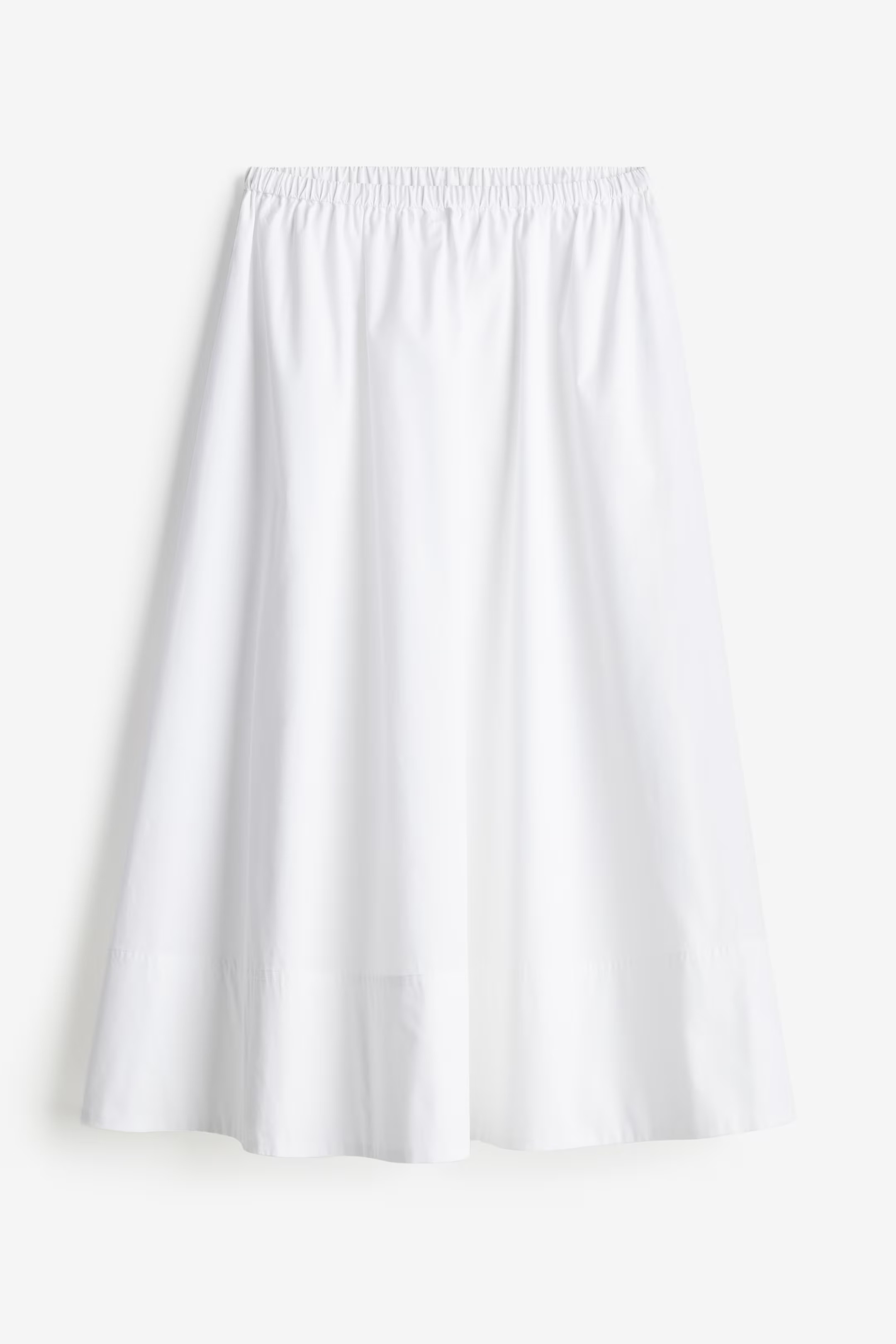 Midi skirt - High waist - Long - White - Ladies | H&M GB | H&M (UK, MY, IN, SG, PH, TW, HK)