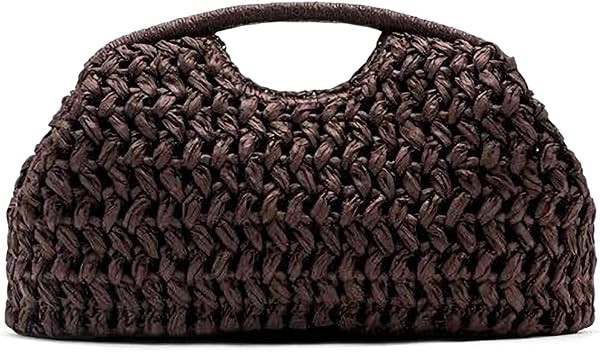 Large Straw Dumpling Clutch Purse for Women,Summer Vacation Beach Hobo Bag,Woven Evening Top Hanl... | Amazon (US)