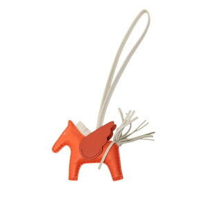 Hermes Rodeo PM Pegasus Accessory Bag Charm Orange Poppy Craie Terre Batue Ag... | Poshmark