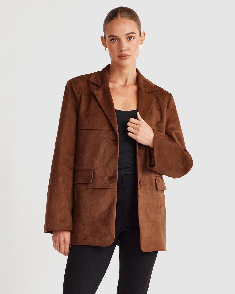 SNDYS - Matilda Suede Blazer Jacket   ICONIC EXCLUSIVE - Blazers (Mocha) Matilda Suede Blazer Jacket - ICONIC EXCLUSIVE | THE ICONIC (AU & NZ)