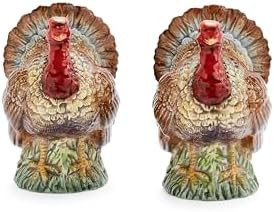 Spode 3.5" Turkey-Shaped Salt and Pepper Shakers - Dolomite Ceramic Farmhouse Décor for Formal D... | Amazon (US)