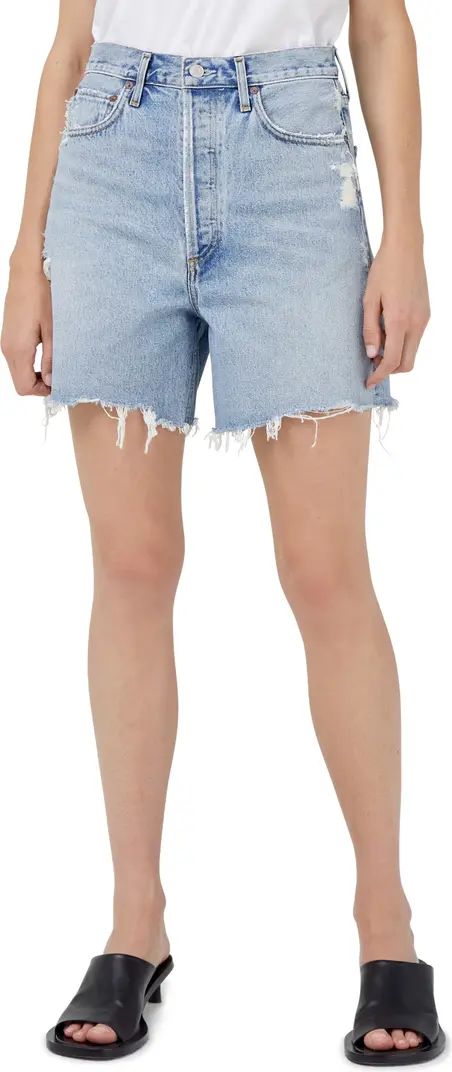 AGOLDE Stella High Waist Organic Cotton Cutoff Denim Shorts | Nordstrom | Nordstrom