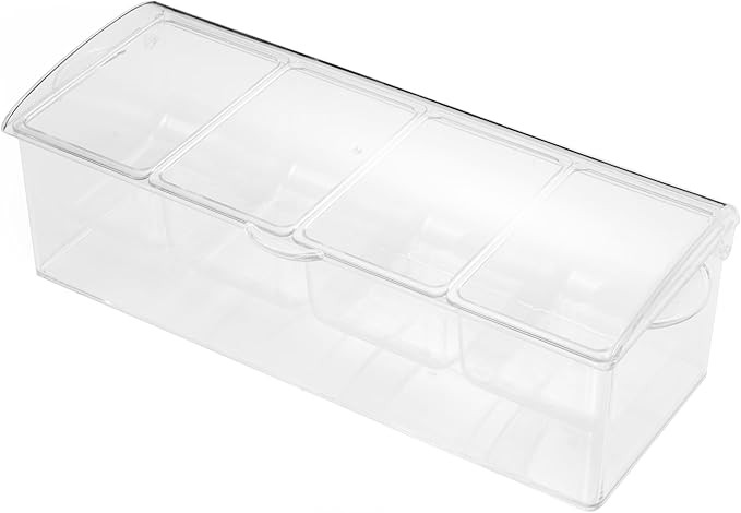 Outset Clear Bar Garnish Caddy and Condiment Tray With Ice Chamber | Amazon (US)