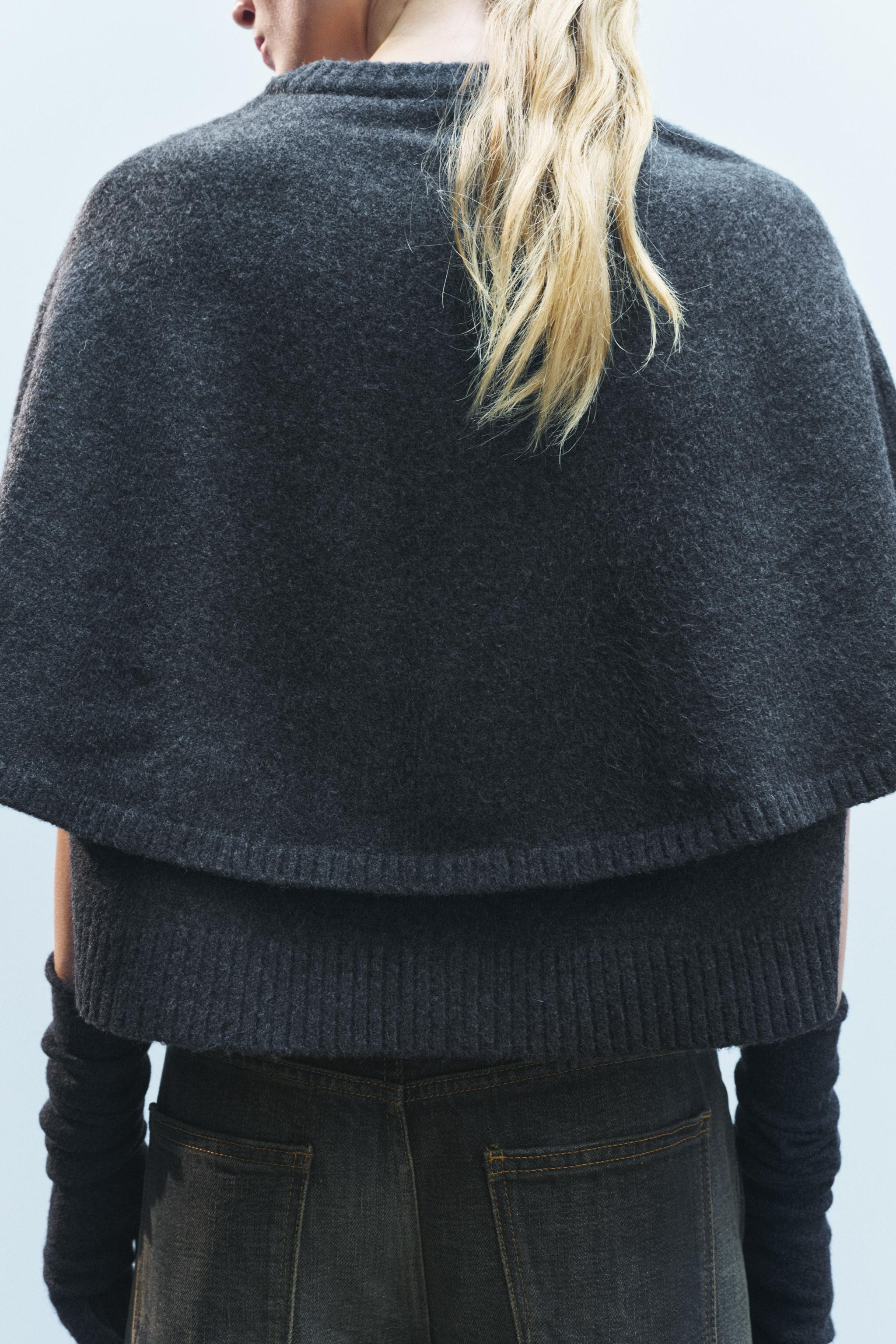 KNIT CAPE CARDIGAN | Zara US