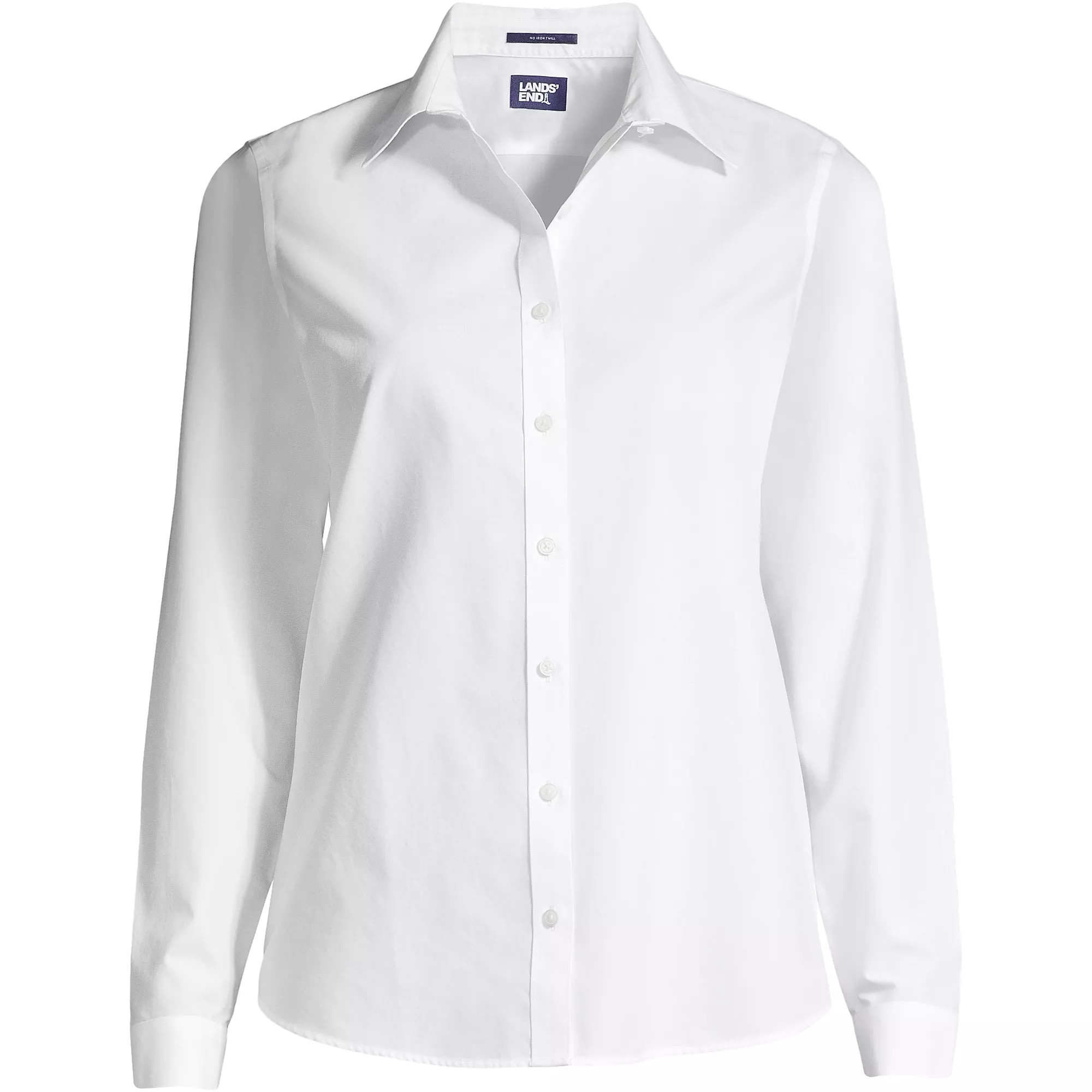 Plus Size No Iron Button Front Shirt | Lands' End (US)