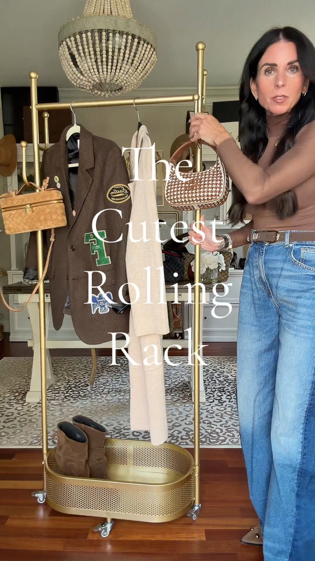 This rolling rack is so cute and comes in super handy!

#LTKStyleTip #LTKHome #LTKGiftGuide