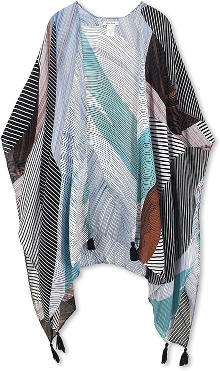 Moss Rose Women's Beach Cover up Swimsuit Kimono with Bohemian Floral Print, Loose Casual Resort ... | Amazon (US)