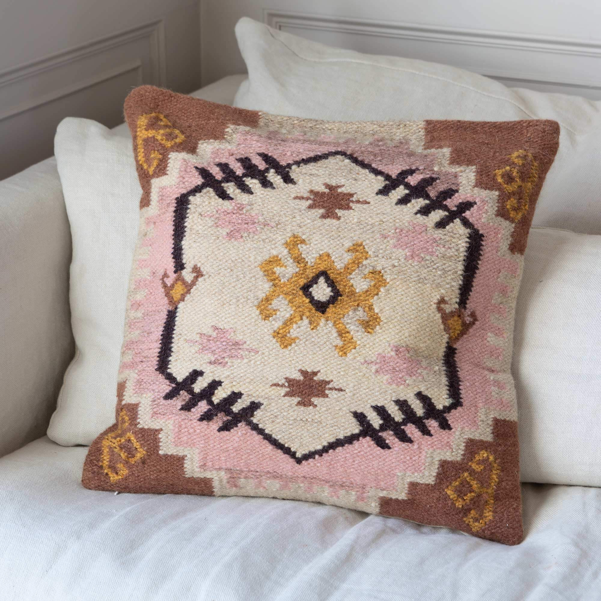 Asmee Square Hex Cushion | Graham and Green