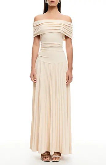 Field of Dreams Off the Shoulder Pleated Maxi Dress | Nordstrom