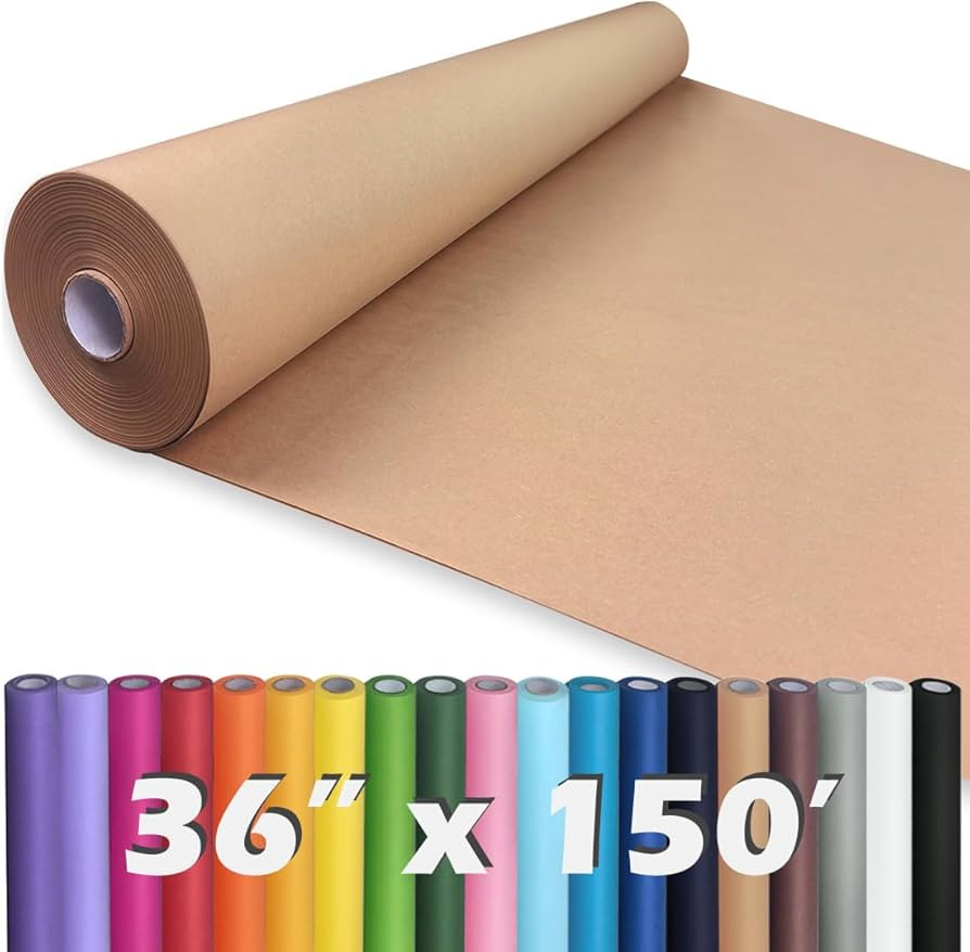 PerkHomy 36" x 1,800" (150') Brown Kraft Paper Roll for Gift Wrapping Bouquet Flower Kids Art Pai... | Amazon (US)