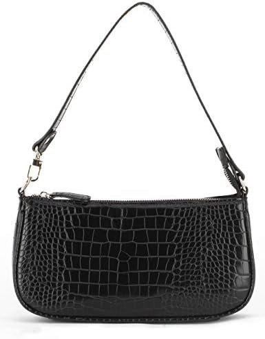 Bag Crocodile Effect Retro Faux Leather Classic Clutch Shoulder Purse Handbag for Women | Amazon (US)