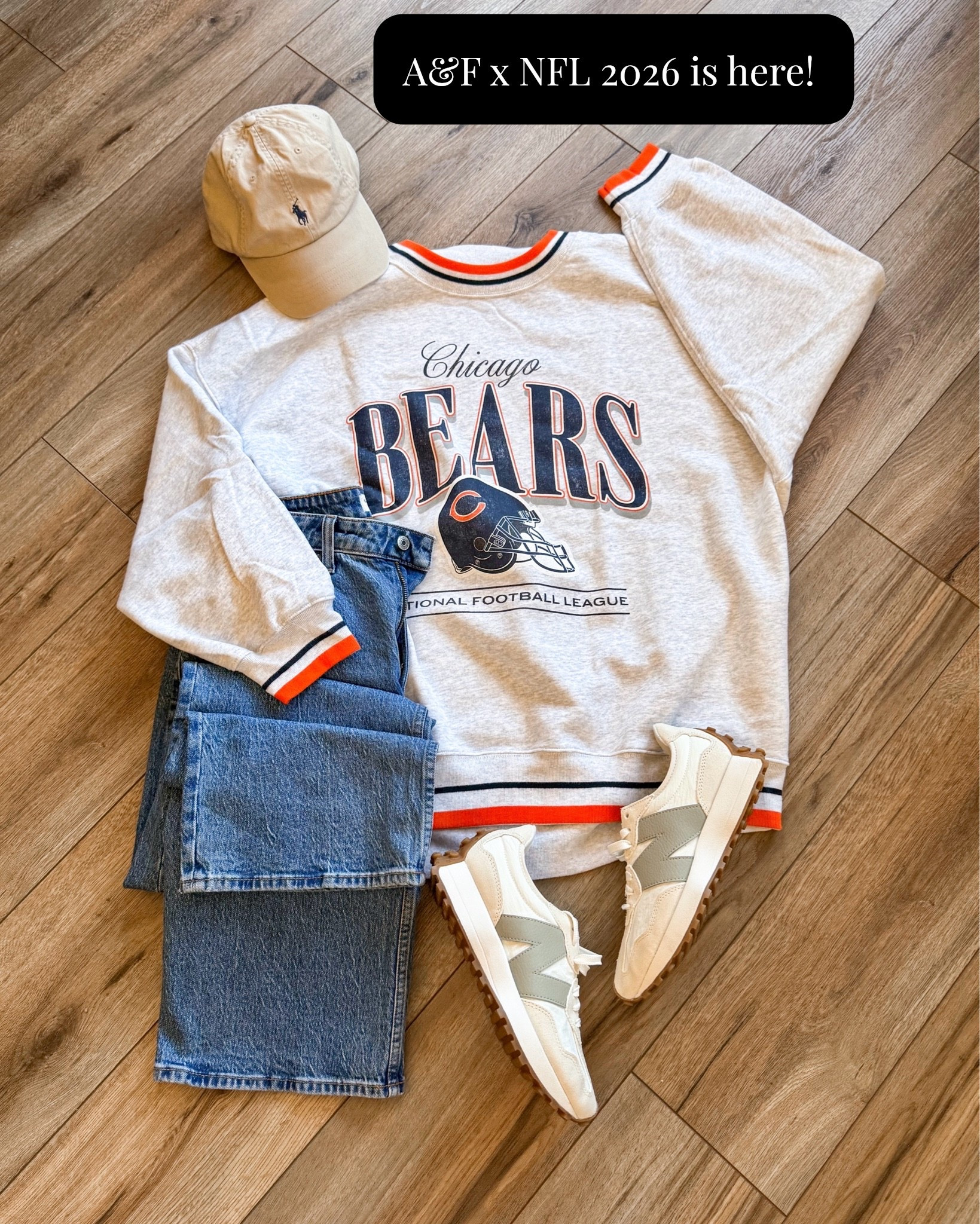 i looove abercrombie’s NFL line! these oversized sweaters become my sunday cozy uniform 🤭 always cute retro designs!  this is last year’s design, but linking the same sweatshirt for 2026

#LTKSeasonal #LTKSaleAlert #LTKootd