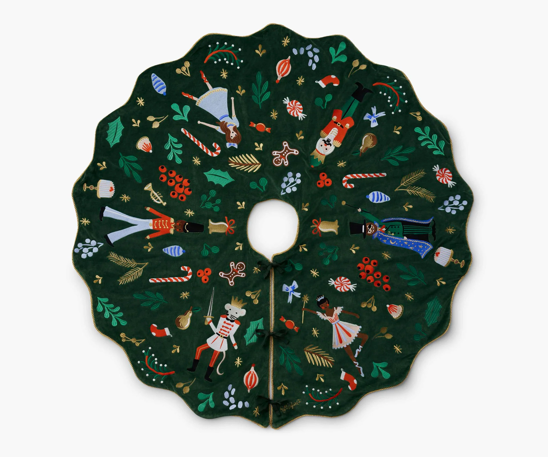 Embroidered Tree Skirt - Nutcracker | Rifle Paper Co.
