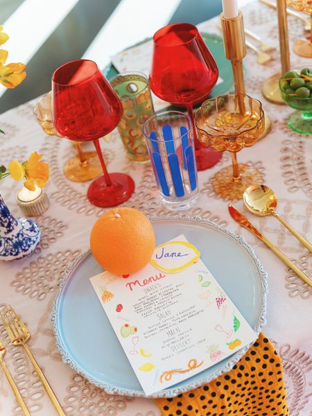 Eclectic Garden Party Tablescape Inspo with fruit shaped candles, colorful plates, and artful design 🍊🍓🍍🥝

Tablescape | glassware 

#LTKSeasonal #LTKfindsunder100 #LTKhome