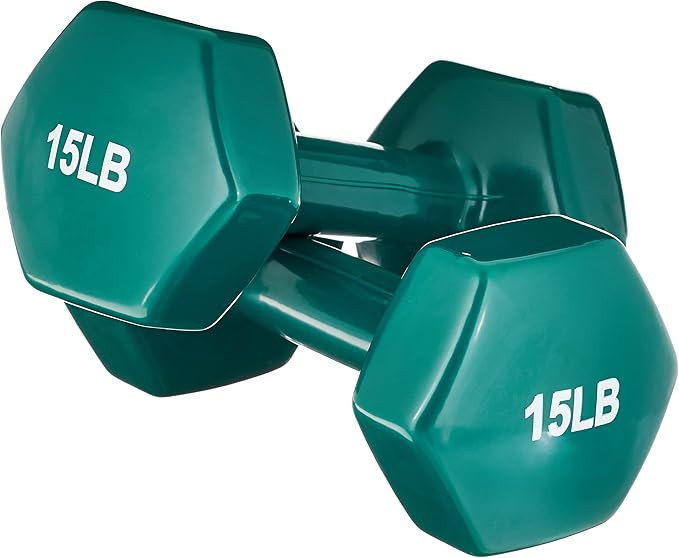 Amazon Basics Vinyl Coated Dumbbell Hand Weights | Amazon (US)