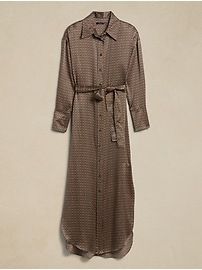 Muse Silk Maxi Shirtdress | Banana Republic (US)