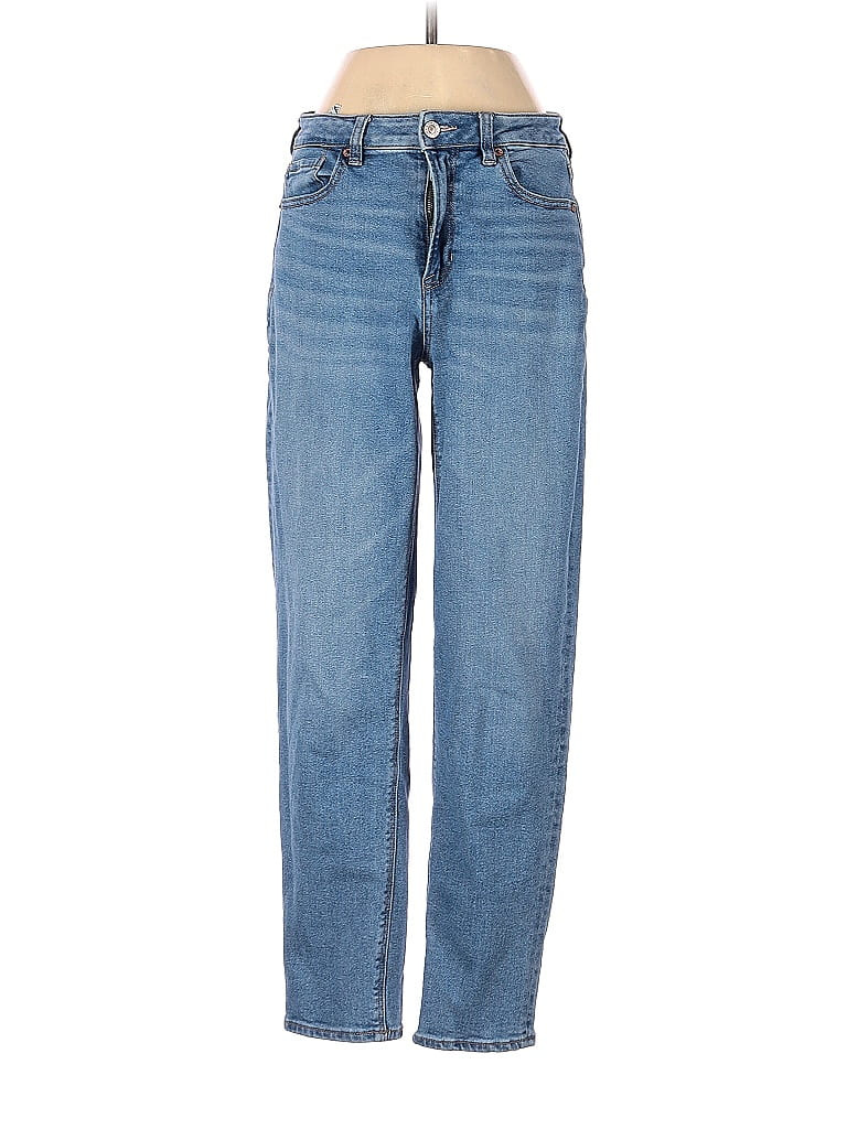American Eagle Outfitters Solid Blue Jeans Size 2 - 56% off | thredUP