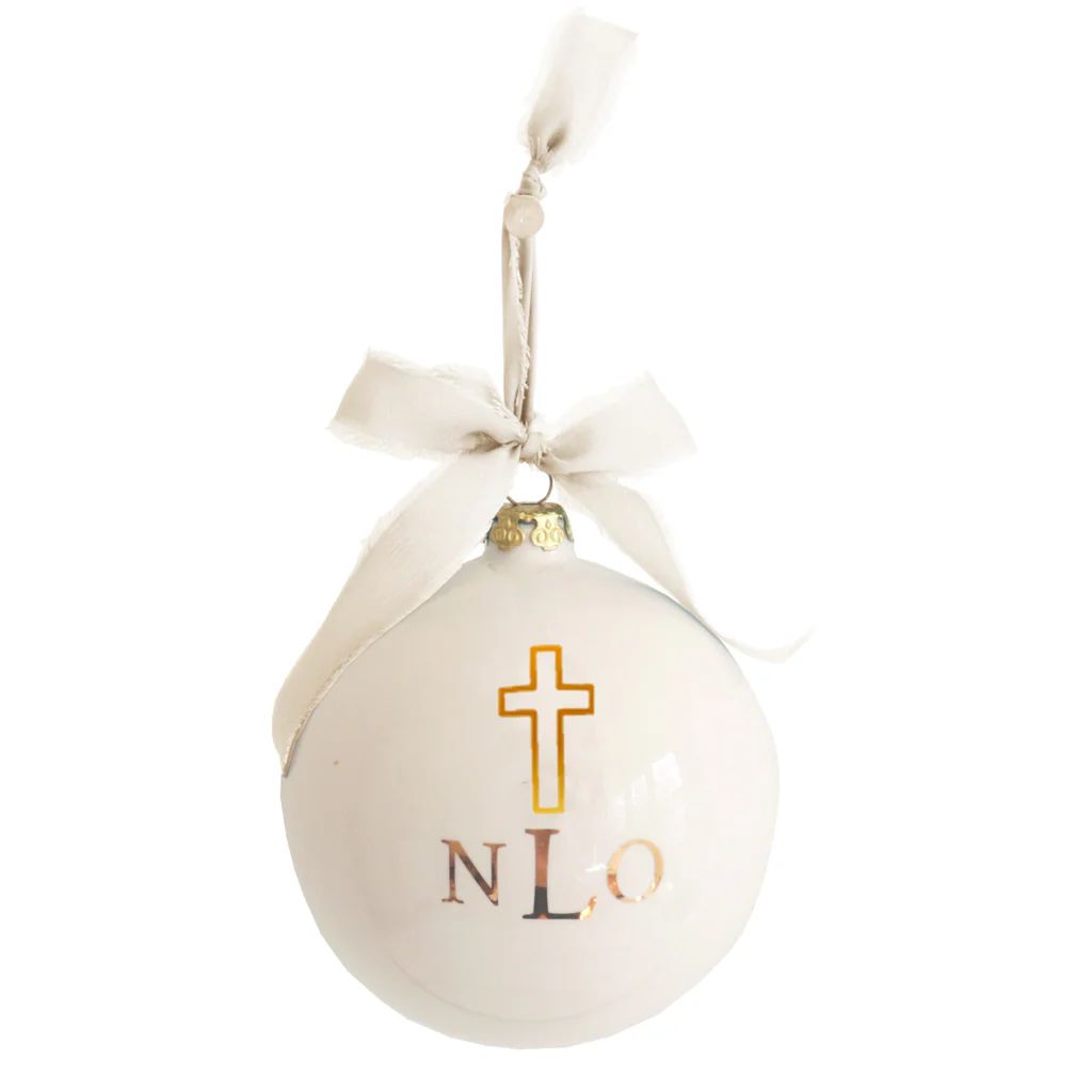 Monogrammed Keepsake Ornament- Baptism / First Communion / Confirmation | Lo Home by Lauren Haskell Designs