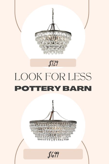Pottery barn chandelier look alikes and alternatives.  

#LTKsalealert #LTKhome #LTKfindsunder100