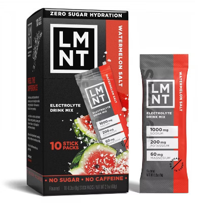 LMNT Zero-Sugar Electrolytes Drink - Watermelon Salt - 2.1oz/10ct | Target