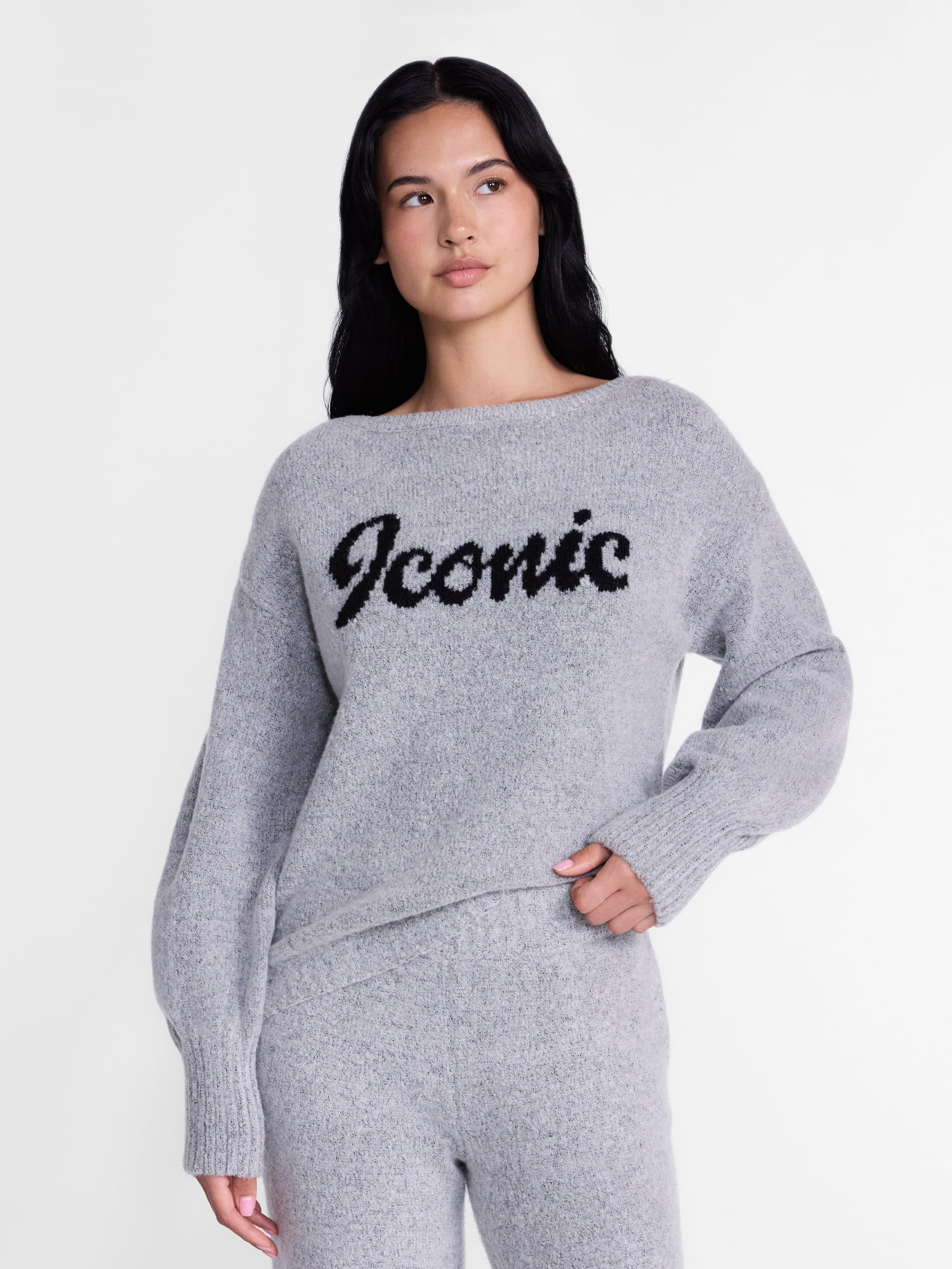 Madden NYC Women's Boatneck Graphic Sweater, Midweight, Sizes XXS-XXL | Walmart (US)