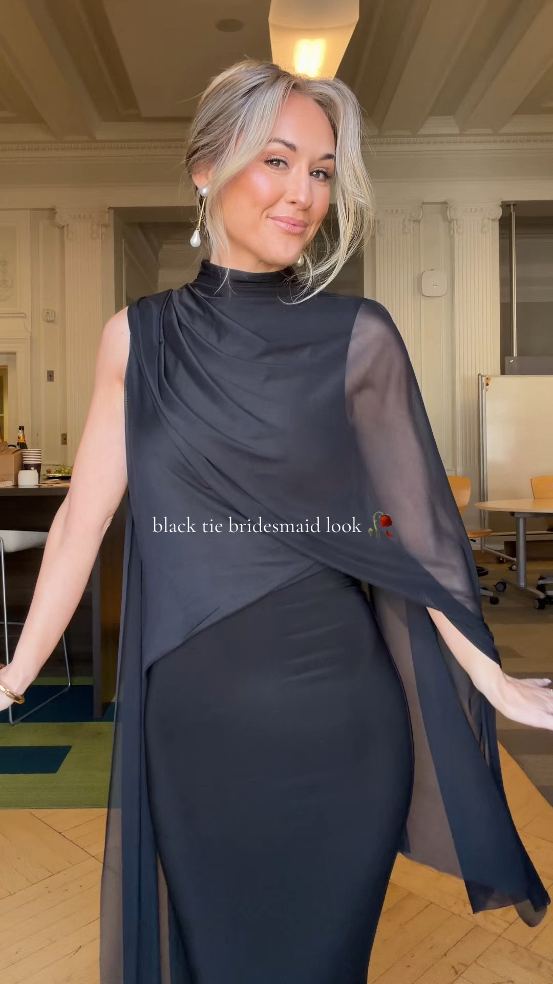 Black tie bridesmaid/wedding guest dress  


#LTKWedding