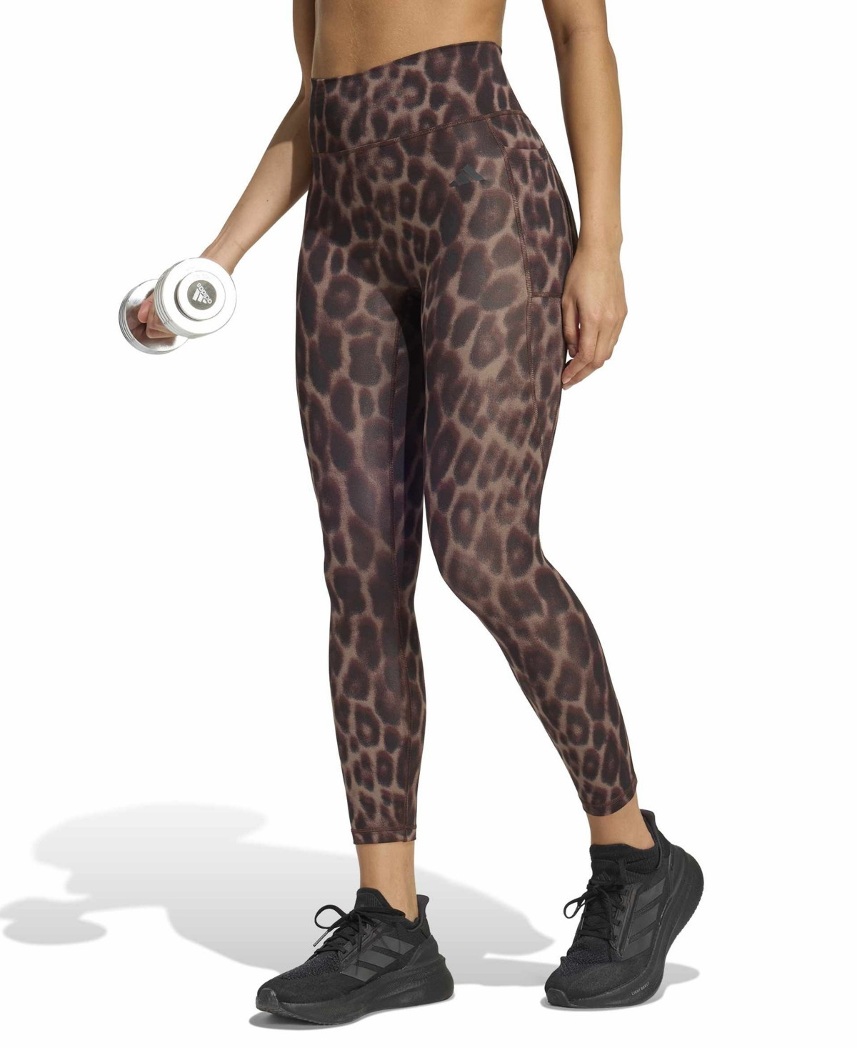 adidas Women's Optime Essential Workout 7/8 Leggings - Brown | Macy's