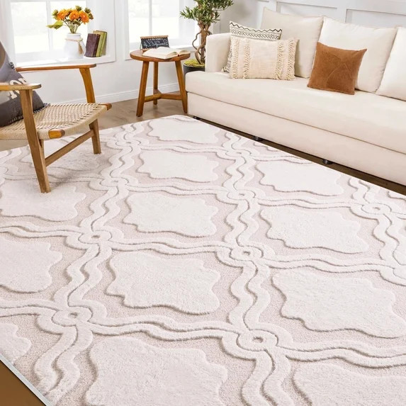 Hero image 0 of Nefoso Low Pile Area Rug, 8ft x 10ft Washable Area Rugs for Living Room Bedroom D... | Walmart (US)