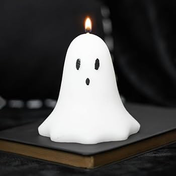 Ghost Shaped Candles, 10cm Unscented Halloween Wax Candles, Novelty Gifts for Spooky Décor, Hall... | Amazon (UK)