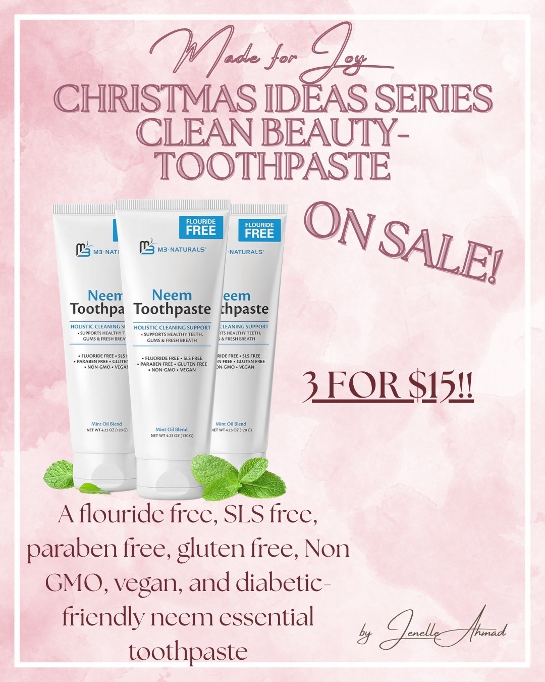 Clean toothpaste that comes in a THREE pack. Perfect for gifts and stocking stuffers. Clean living! 

#LTKGiftGuide #LTKHoliday #LTKmorningroutine