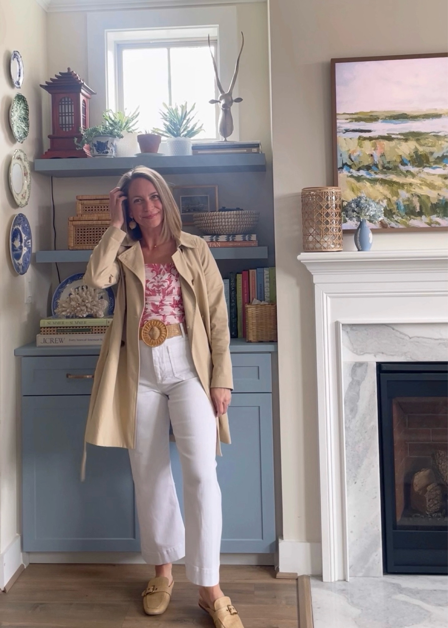 Spring capsule wardrobe outfit idea (17 of 21). Top is not linked but it’s from Chakeris and runs tts. Code Katie10 for 10% off. Size up a size in jeans if in between sizes.

#LTKstyletip #LTKshoecrush #LTKSeasonal