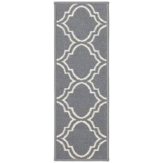 Ottomanson Ottohome Collection Gray 9 in. x 26 in. Rubberback Stair Tread (Set of 7) OTH3053-7 - ... | The Home Depot