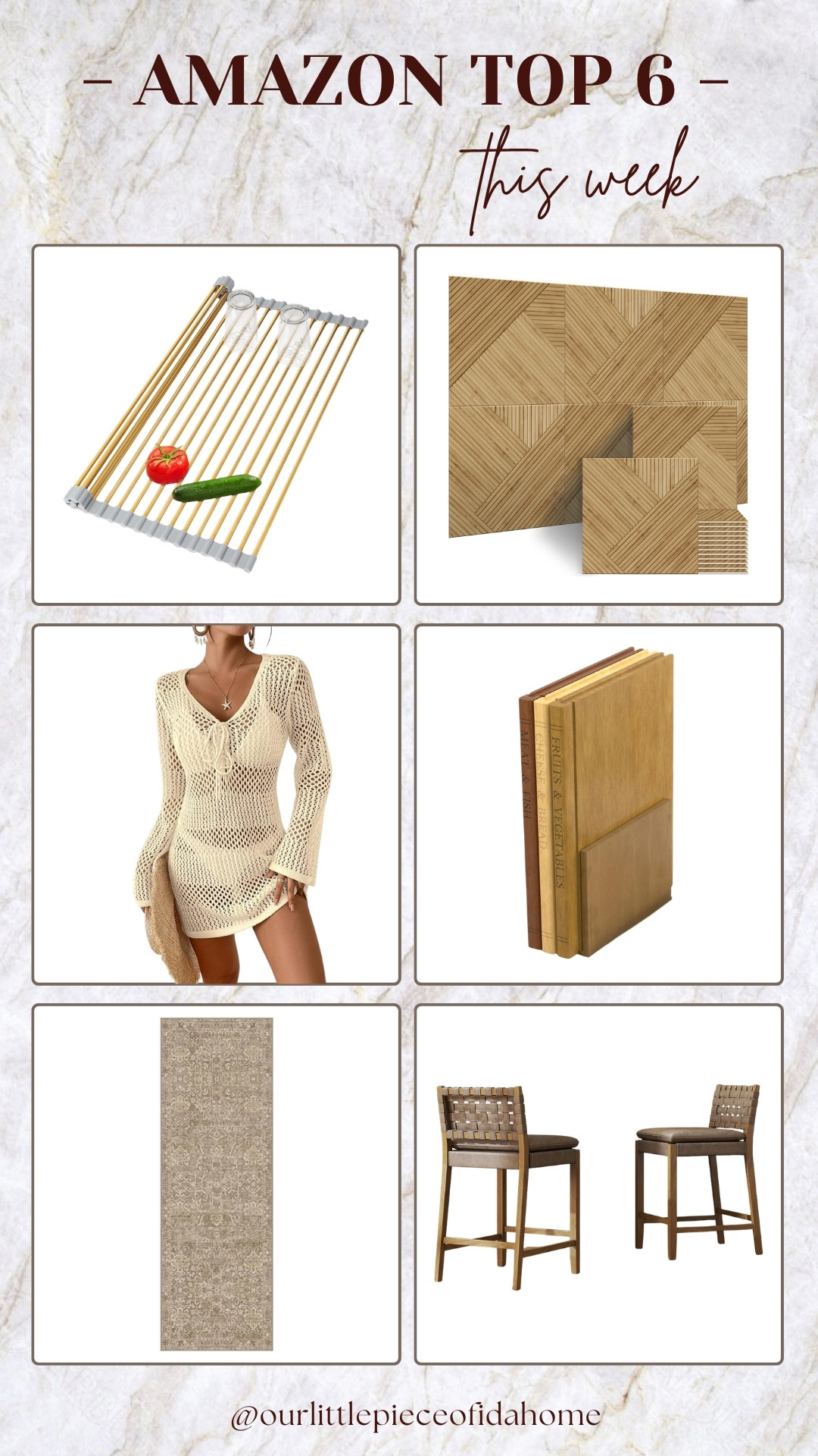 These were some of your most-clicked Amazon finds this week, and honestly, I can see why. Every piece feels elevated, practical, and easy to mix into a warm neutral home without the designer price tag.

I linked all the details, from the vintage-style runner and woven counter stools to the kitchen accessories and decor pieces I keep reaching for lately.
@Amazon 

 #LTKU #LTKSaleAlert