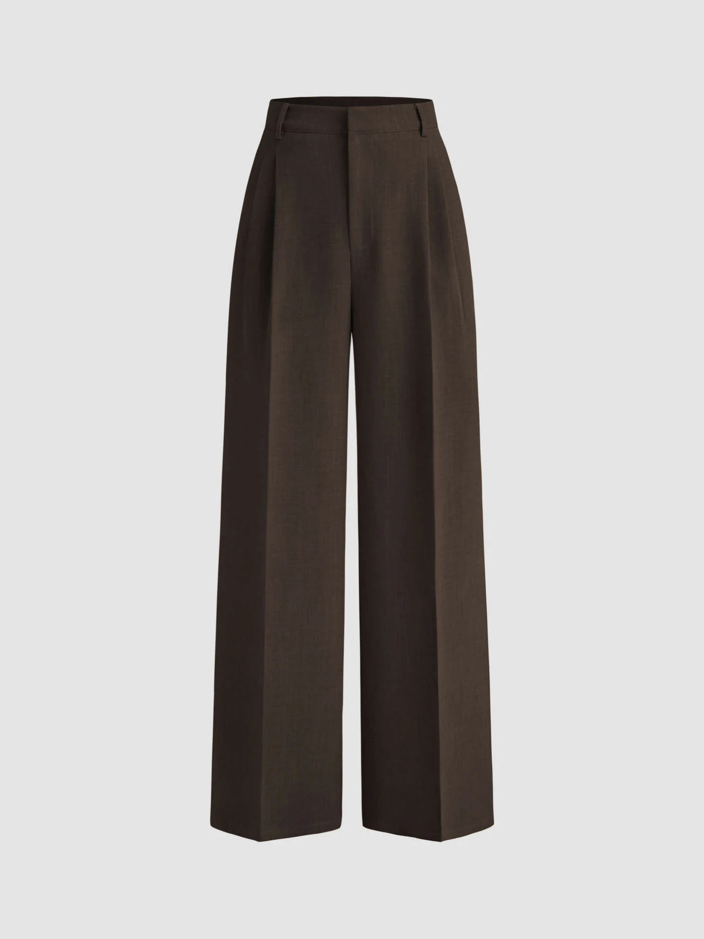 Pantalones de pierna ancha y pliegues de subida media | Cider