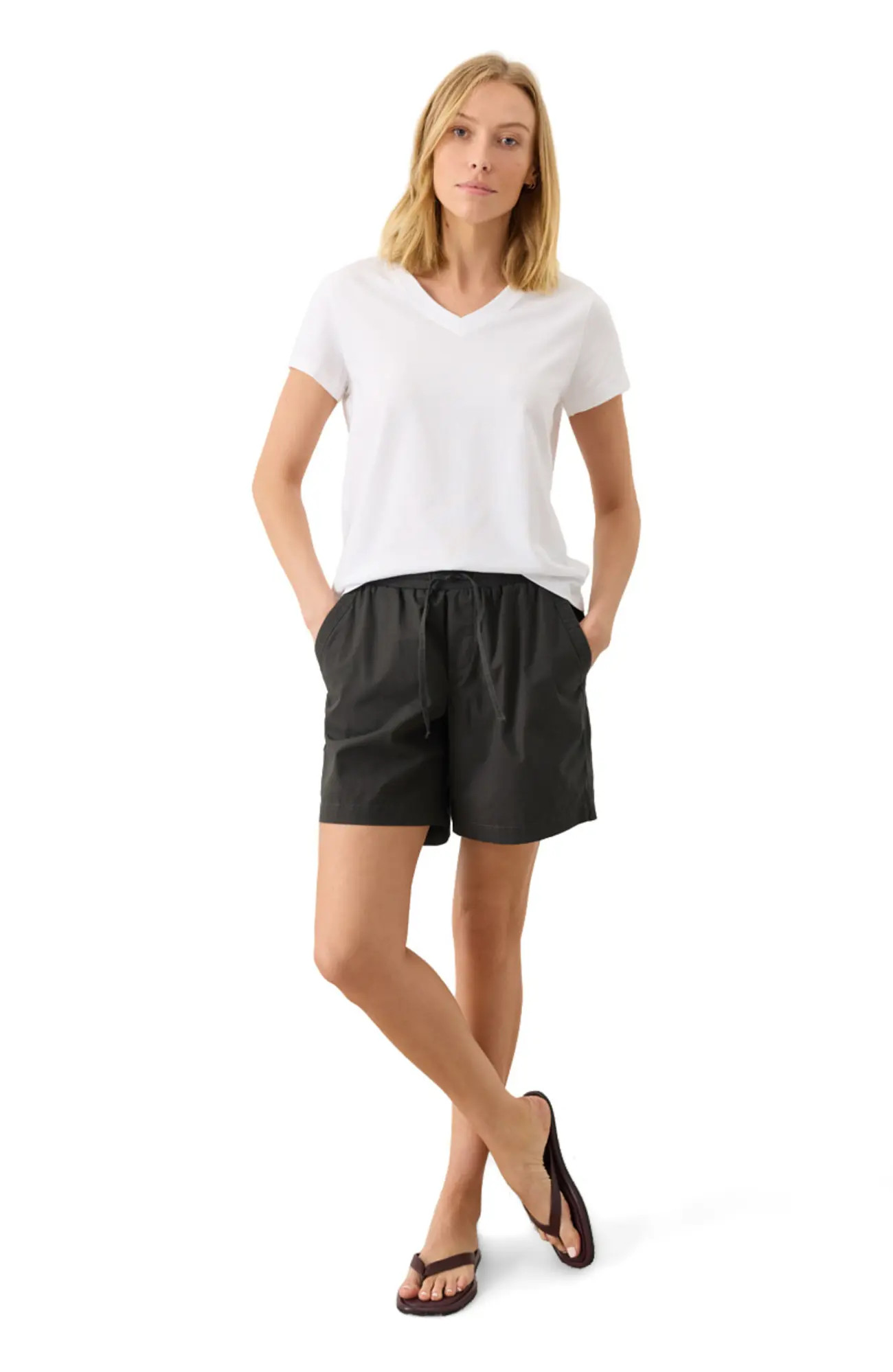Pact Organic Cotton Women's Softspun Essential V-Neck Tee in Heather Grey at Nordstrom, Size Small | Nordstrom