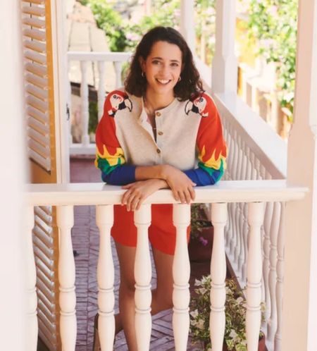 Super cool parrot cardigan! 

#LTKmidsize #LTKover40 #LTKstyletip