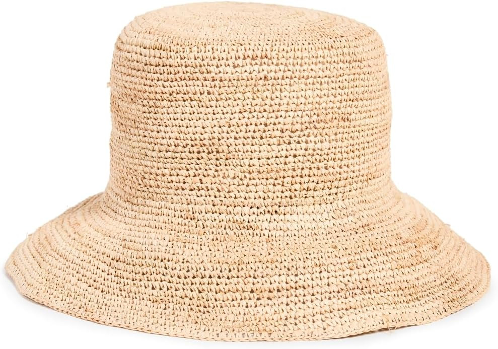 Hat Attack Women's Chic Crochet Straw Bucket Hat | Amazon (US)