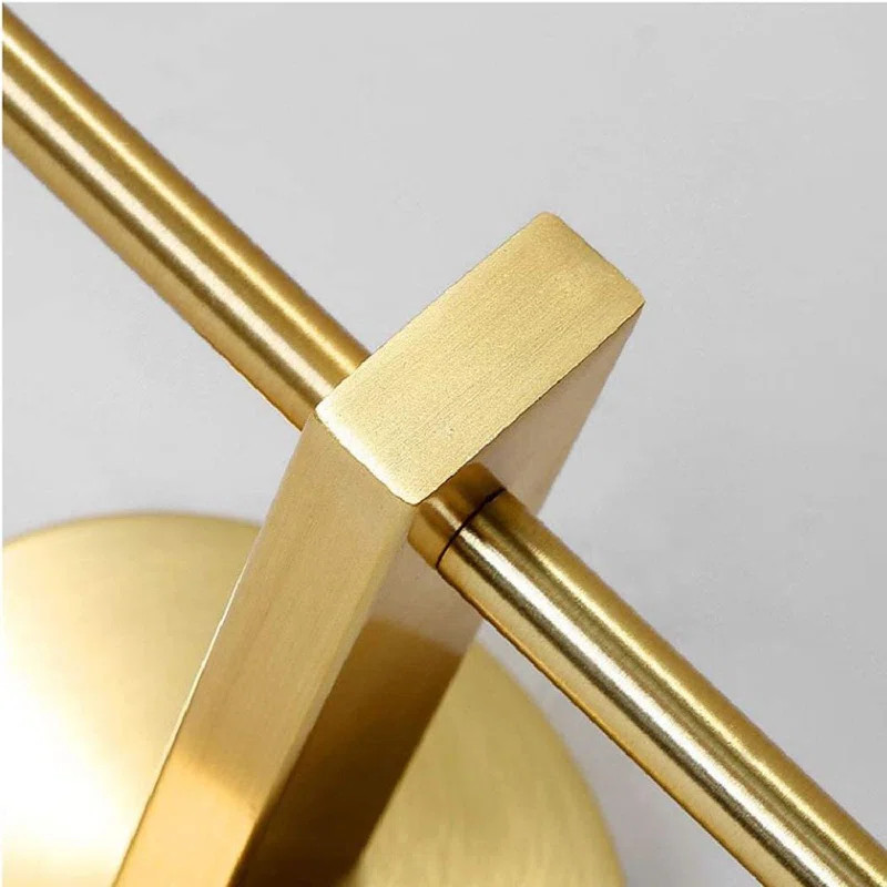 Crystal Ball Wall Sconce Gold Modern Brass Bedside Wall Lighting With Globe Lampshade For Bedroom... | Wayfair North America