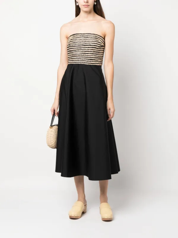 Polo Ralph Lauren Striped Strapless Midi Dress - Farfetch | Farfetch Global