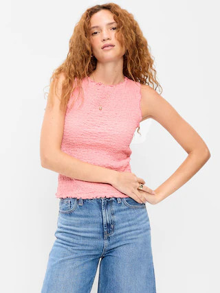 Sleeveless Smocked Tank Top | Old Navy (US)