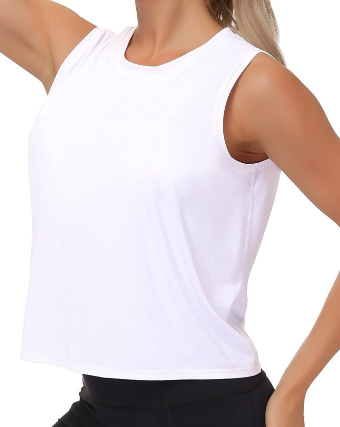 THE GYM PEOPLE Women's Workout Tops in Ice Silk Quick Dry Sleeveless | Amazon (US)