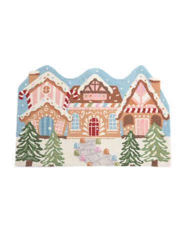 2x3 Gingerbread House Trio Hook Rug | TJ Maxx