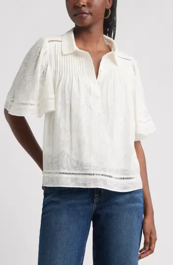 Treasure & Bond Flutter Sleeve Popover Top | Nordstrom | Nordstrom