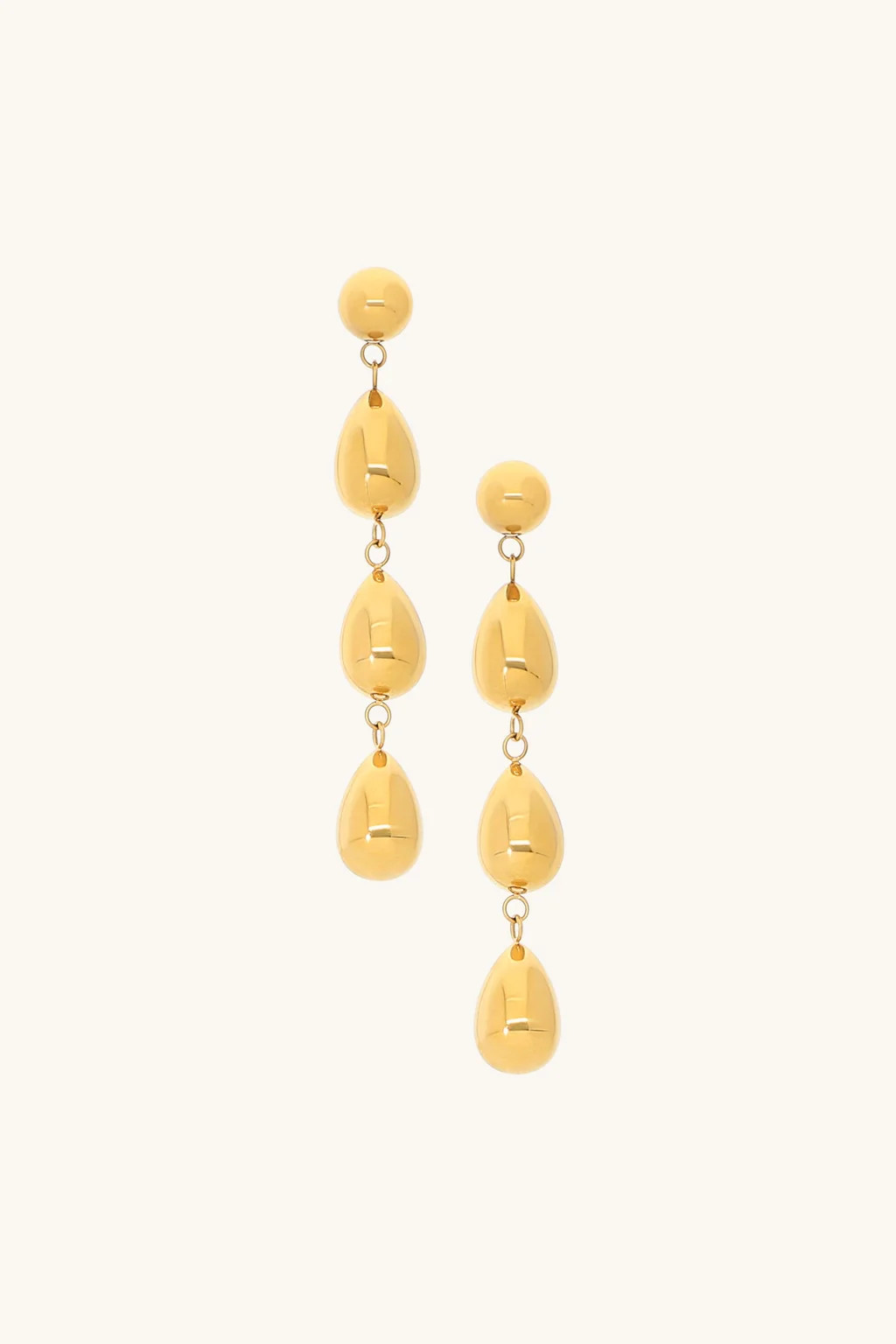 Modern Droplet Earrings - Gold | The Noli Shop